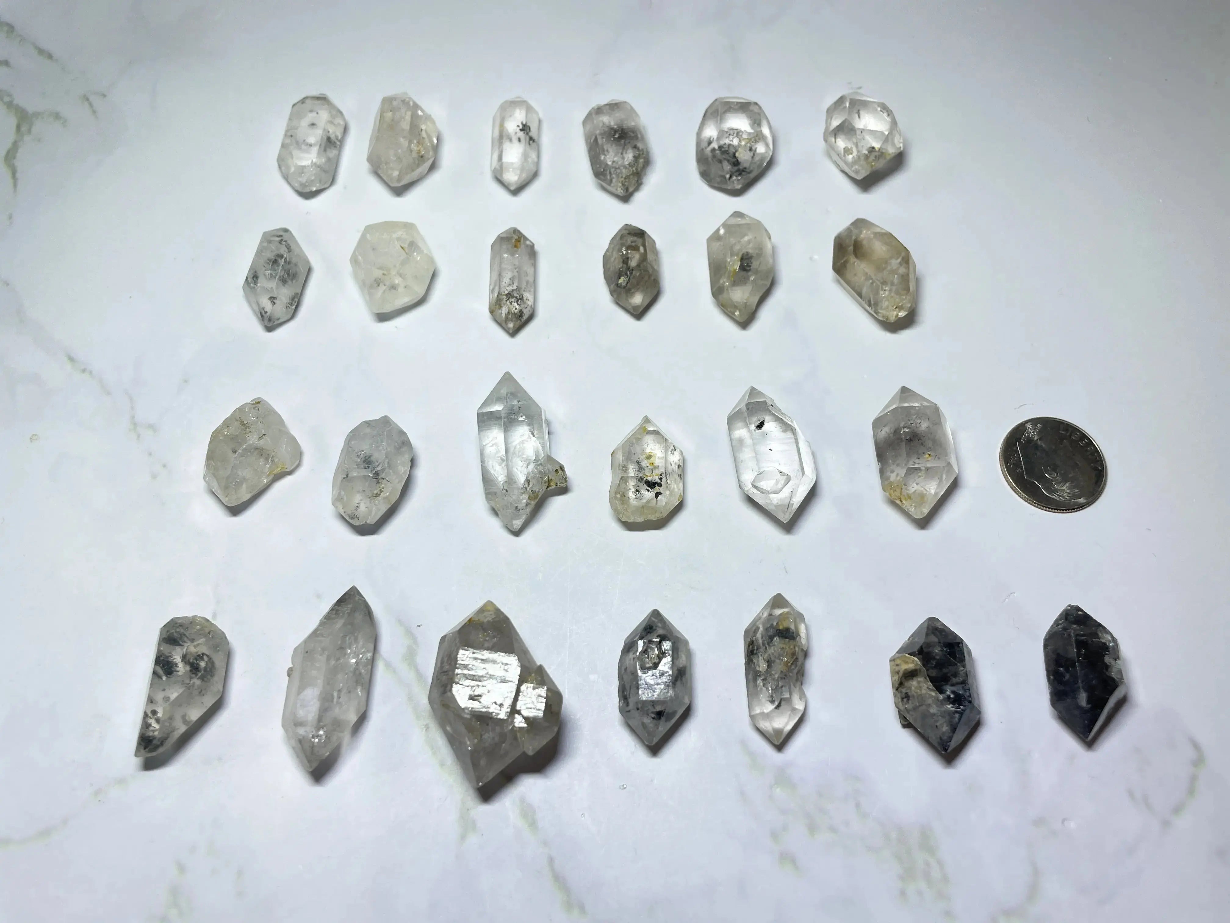 Double-Terminated DT Crystal - High Vibration Black Phantom Quartz view 3